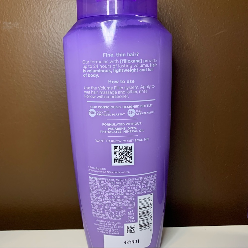 L'Oreal Paris Elvive Volume Filler Shampoo + Conditioner, 4 pack, 12.6 oz- NEW - Picture 4 of 5